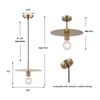 BYOLIIMA Modern Pendant Lighting Gold Farmhouse Pendant Light 11.81" Brushed