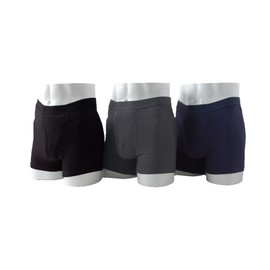 Safety Boxer Shorts, Set of 3, 3 Colors, 3L Size, Little Leakage, Urinary Leak, Light Incontinence Pants, Open Front Type
