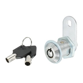 PATIKIL Cabinet Cam Lock with Key, 1"(25mm) Keyed Different Cam Lock Cylinder Zinc Alloy Chrome Drawer Locks Tubular Cam Removable Key for Drawer Cabinet Secure