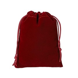 JUFO 12 Pieces Velvet Jewellery Pouches, Multi-Size Drawstring Gift Bags for Jewelry, ID Cards, Passports, Wedding, Party, and Anniversary Packaging(Dark Red, 10x15cm-4 x5.5)