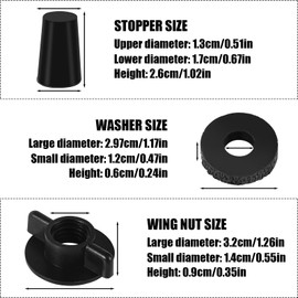 Replacement Kit Water Filter for Berkey, Including 4 Washers, 4 Rubber Blocking Plugs & 4 Wing Nuts Compatible with Berkey Gravity Filtration System Canada