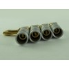 MG-M 24K Gold Plated Gold Solderless Plain L Shape Banana