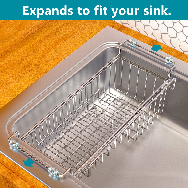 FavoThings Over The Kitchen Sink Caddy Sponge Holder Organizer Drying