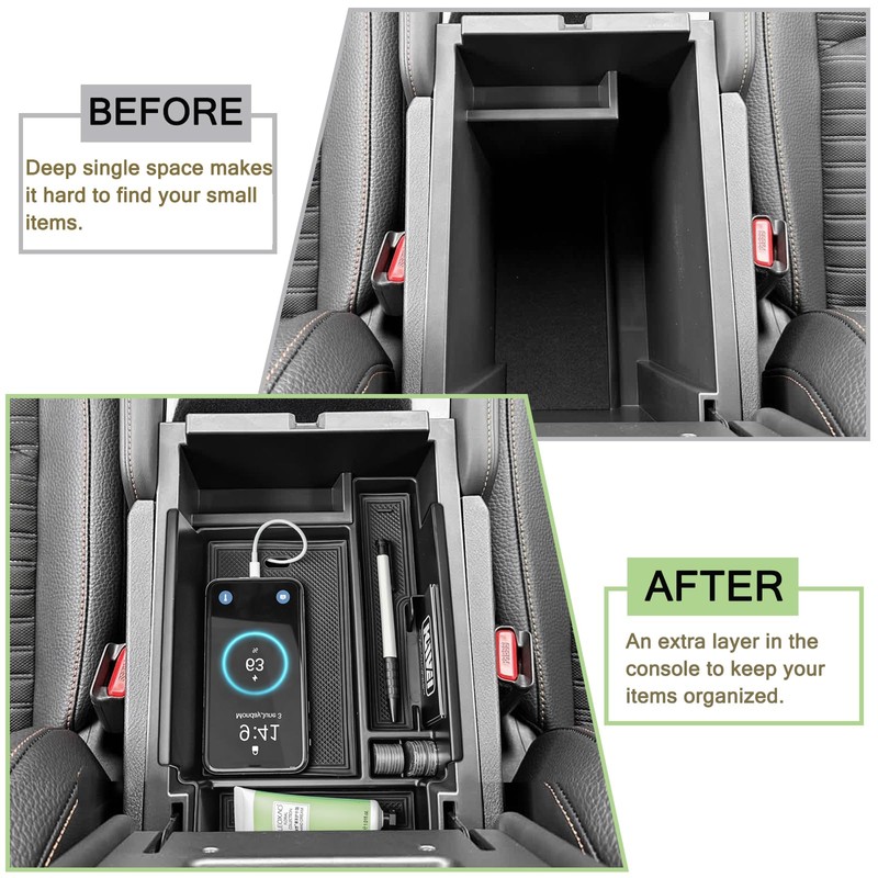 HGWEI 2Pcs Center Console Organizer Compatible with Nissan Pathfinder 2022-2026