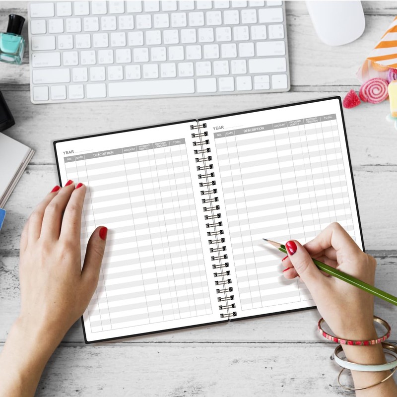 Accounting Ledger Book - A5 Ledger Book for Bookkeeping, Small