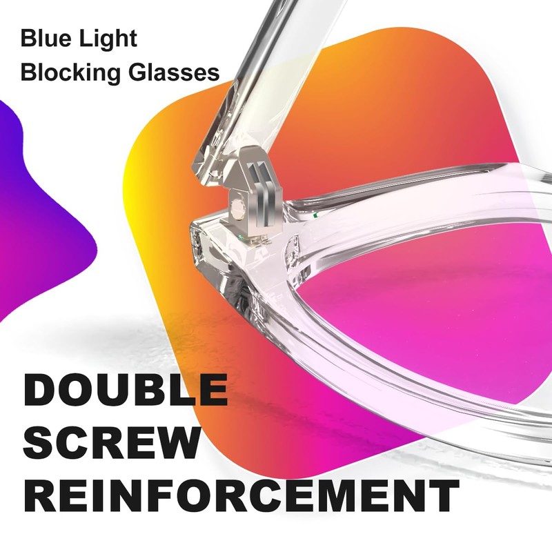 VISOONE Blue Light Blocking Glasses Square with Anti Computer Glare