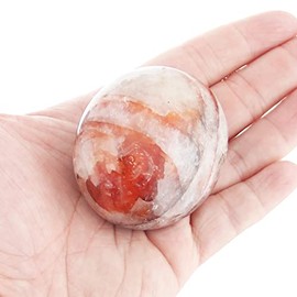 Orientrea H?matoider Quarz Stein Handschmeichler - 1 Stck H?matoider Quarz Kristallstein Nature Edelsteine, Seifenstein, Glatter Heilkristall, Sorgenstein