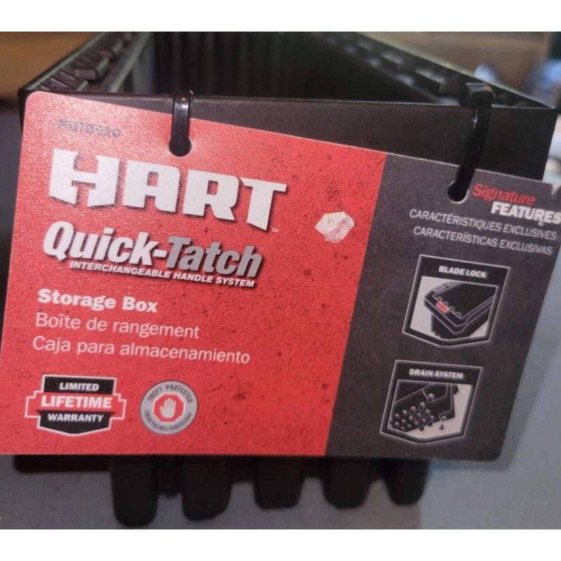 Hart HQTB010 Quick-Tatch Interchangeable Handle System Storage Box