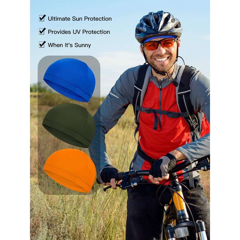SATINIOR 9 Gorras de Calavera Sombreros Absorbentes de Sudor Forro