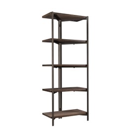 Sauder North Avenue Bookcase, L: 23.43" x W: 13.66" x H: 59.33", Smoked Oak Finish