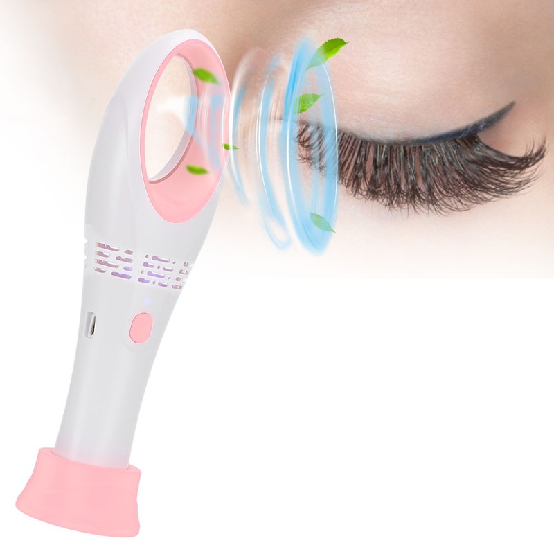 Portable USB Eyelash Extension Bladeless Fan Blower Grafted Eyelashes DryerPink
