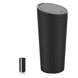 SGLRT Car Trash Can Bin with Lid - Car Garbage Can Cup Holder - Universal Leakproof Vehicle Garbage Can Bin with 40pcs Trash Bags - Car Organizers and Storage for Front Back Seat Accessories