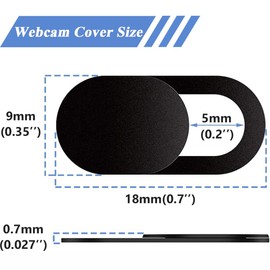 Wolfride 50Pcs Webcam Camera Cover Slider, Sliding Laptop Camera Blocker | Ultra-Thin 0.027" Webcam Privacy Shield for Laptop, Desktop, PC, Tablet, Smartphone