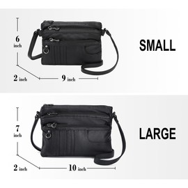 MINICAT Treble Pockets Small Crossbody Purse Cell Phone Purse Shoulder Bags for Women(White Large)