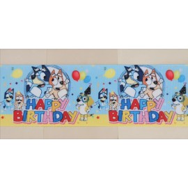 Unbranded 7/8, 1.5 & 3" (1 YD) Bluey Birthday Boy Grosgrain Ribbon Bingo Bluey Balloons  - 7/8 inch