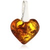 InCollections Ladies Pendant 925/000 Sterling Silver with Amber, Heart