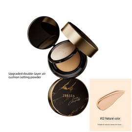 ZEESEA-Black Truffle Essence Double-layer Air Cushion Cream controls oil, shrinks pores, and has high concealing power for dry skin  Foundation Concealer Makeup - Color: Natural color