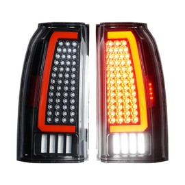 LED Tail Light Fit for Chevy Tahoe/Suburban 2015-2020, Driver and Passenger Side Taillights, Rear Taillight Assembly, Black Housing Clear Lens