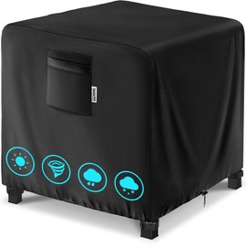 Varietyface 28" Square Fire Pit Cover – Heavy-Duty Waterproof Oxford, Buckle Straps, Air Vents & Drawstring – Windproof & UV-Resistant for Worry-Free Year-Round Protection on Patio Fire Pits & Tables