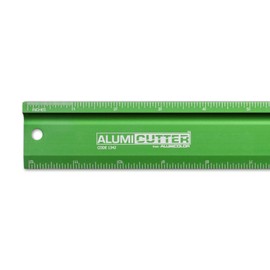 Alumicolor AlumiCutter Aluminum Steel Straight Edge for Office, School, Engineering and Framing, 12IN, Green