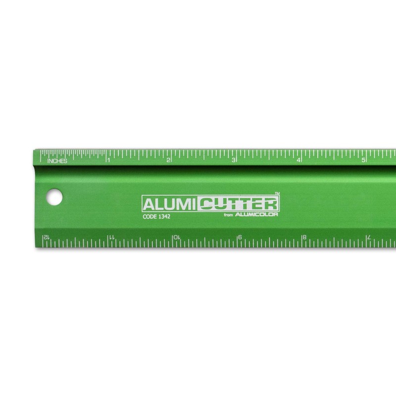 Alumicolor AlumiCutter Aluminum Steel Straight Edge for Office, School, Engineering