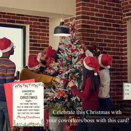 Brevcrnr Coworker Christmas Gifts, Christmas Cards for Coworker, Secret Santa Gifts for Coworker, Coworker Christmas Gifts Bulk, Funny Coworker Gifts for Boss Lady, Xmas Cards for Him Her