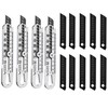 4 Pack Utility Knives with 10 Pcs Blade, All Stainless