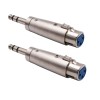 Unbranded 2 Pack 1/4 TRS to XLR Female Adapter Female