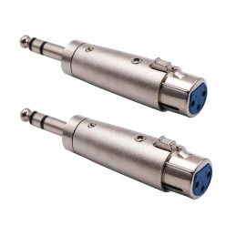 Unbranded 2 Pack 1/4 TRS to XLR Female Adapter Female XLR to 1/4 Stereo Audio Connector