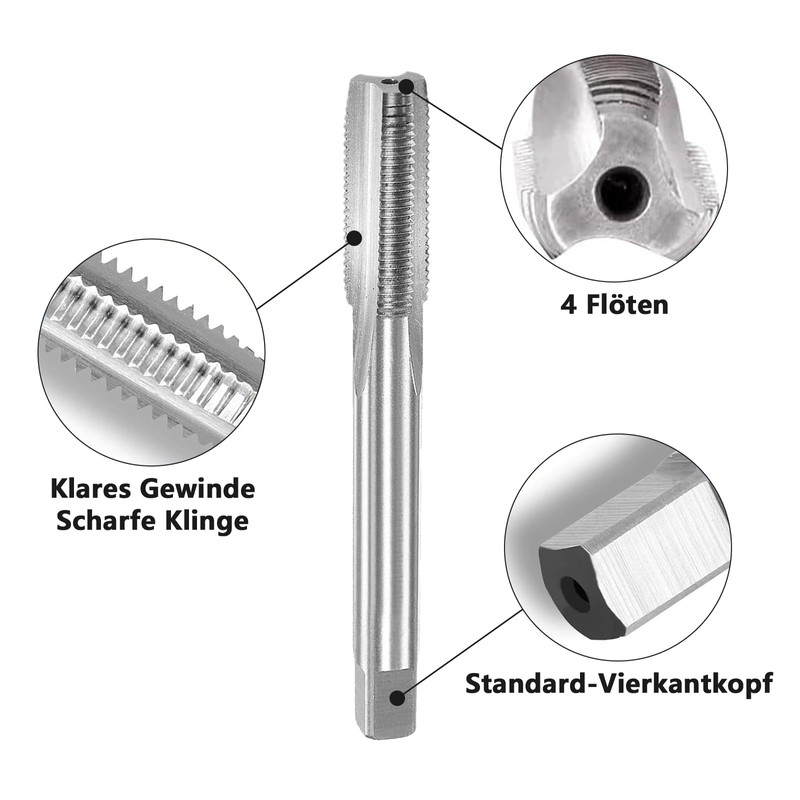Tap and Die Set, M18 x 1.5 mm, HSS Tap