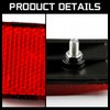 Lotsdonxia Bike Safety Reflector Disc - High-Visibility Red Warning Light