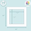 MBC Mat Board Center, 10 Pack 10x10 for 8x8 White
