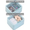 Tecbeauty Large Qtips Holder - 2 Grids Cotton Swabs Dispenser