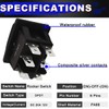 MKBKLLJY 3 Piece Momentary Polarity Reverse Switch Waterproof DC 20A