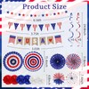 4th of July Patriotic Decorations Set Red White Blue Paper