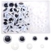 TOAOB 50pcs Wiggle Googly Eyes 10 to 18mm Black White