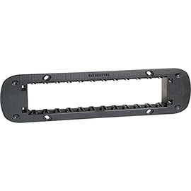 Bticino K4706 Support for Mounting Switches, Diverters, Inverters and Transparent Protection Included in the Box, Living Now Series, 6 Modules