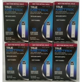 TRUE Metrix Blood Glucose 300 Test Strips (6 Boxes Of 50 Count) Exp: 12/31/2026