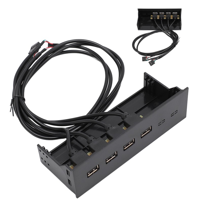 USB Front Panel Hub 5.25in 4 Ports High Speed Stable