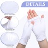 6 pares de guantes de eccema sin dedos hidratantes para