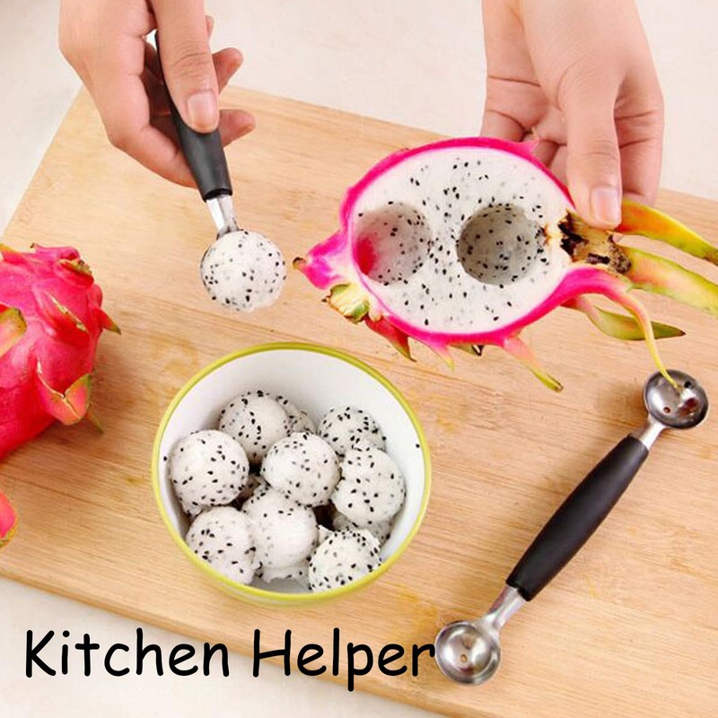2 Pack Melon Baller Scoop,Stainless Steel Double Ended Headed Fruit