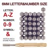 PandaHall Elite 37 Pcs Letter and Number Metal Stamp Set,