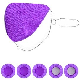 XINDELL 5 Pack Microfiber Pads – Replacement Heads Cover for Xindell Windshield Cleaner Tools. Washable & Reusable Triangle Pads (Violet). Fits Window Reach Tool - Handle Not Included