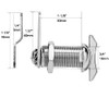 WOOCH 1-1/8" Thumb Operated Offset Cam Lock, RV Compartment Latch,