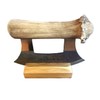 Alaskan Cultured Antler Ulu Knife and Stand
