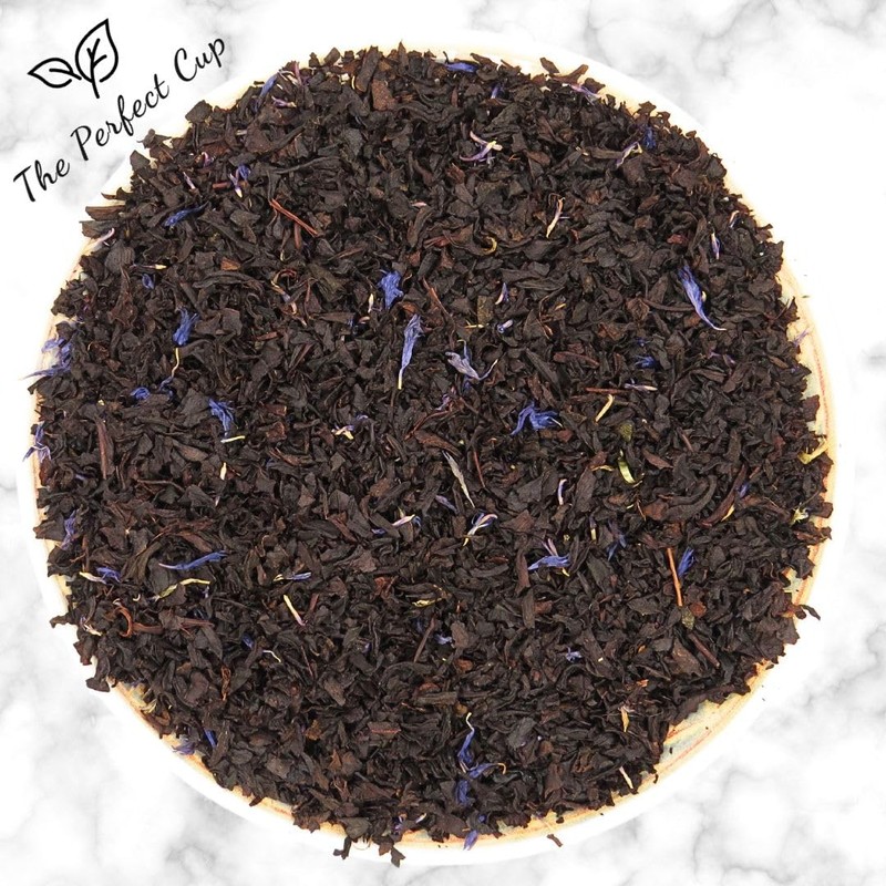 Earl Grey Blue Flower Loose Leaf Tea, Bergamot Oil, Resealable