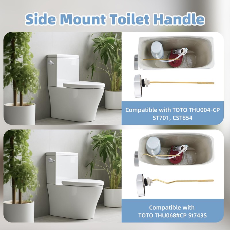 Hibbent Toilet Handle Replacement Compatible with TOTOTHU004-CP Trip Lvr for