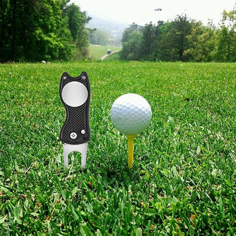 FUZVOL Golf Divot Repair Tool, Divot Tool with Pop-up Button,