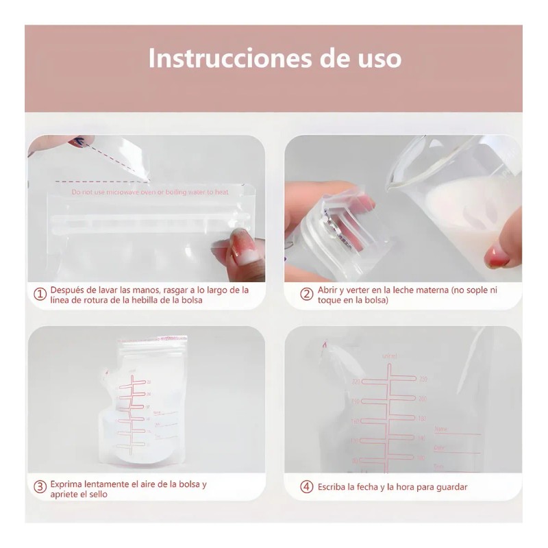 Bolsa De Almacenamiento De Leche Materna 250ml 120 Piezas
