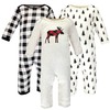 Hudson Baby Unisex Baby Cotton Coveralls Moose, 0-3 Months